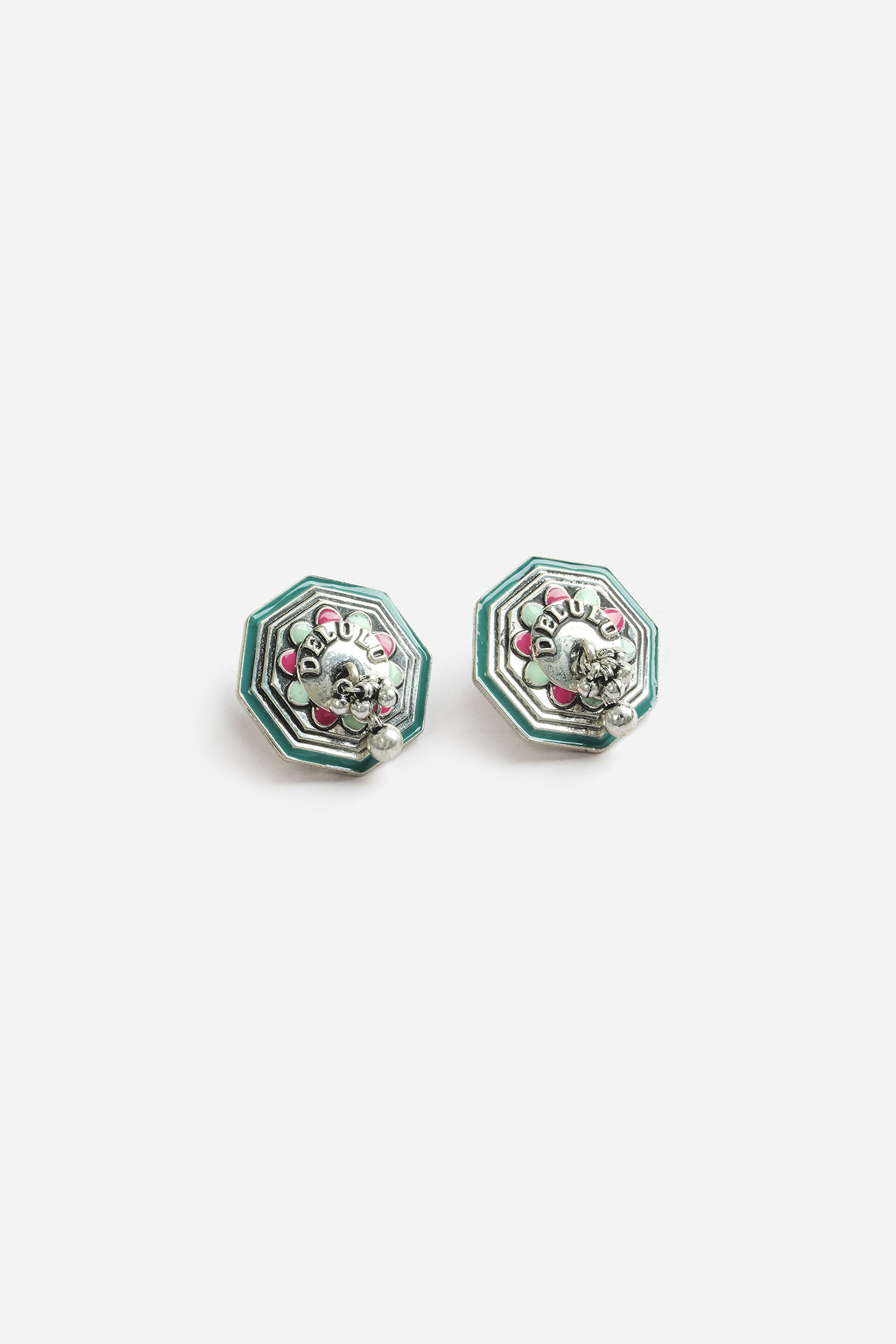 Delulu Octagonal Stud Earrings, , image 3